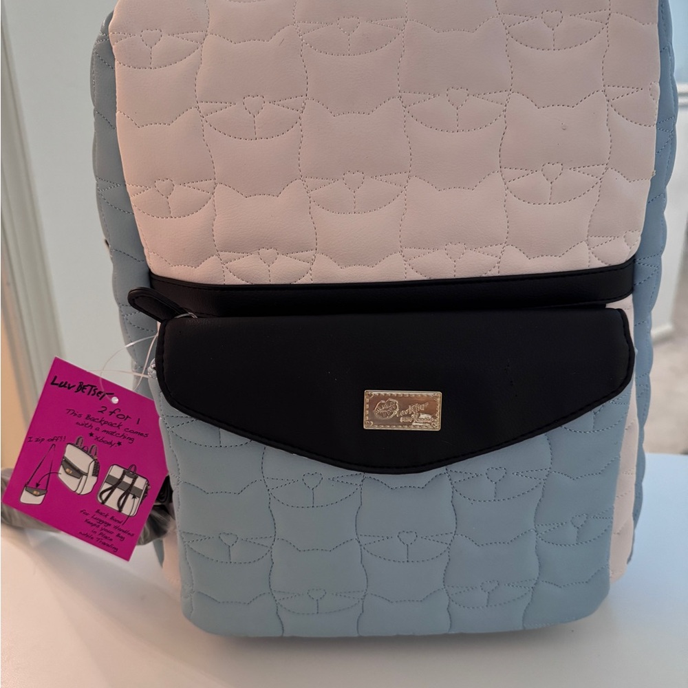Betsey Johnson Cat-Quilted Backpack